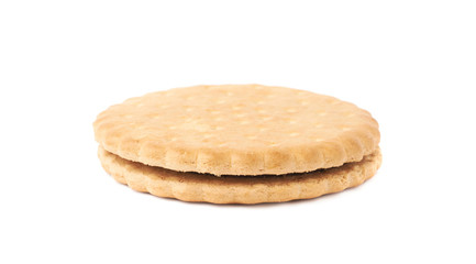 Single cookies isolated over the white background