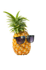 Pineapple wearing sunglasses - Summertime vacation holiday eatin