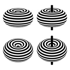 magnetic field toroid black symbol vector - obrazy, fototapety, plakaty