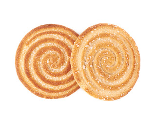 stack of cookies isolated over the white background