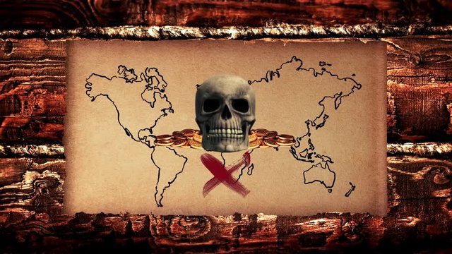 Pirate treasure map