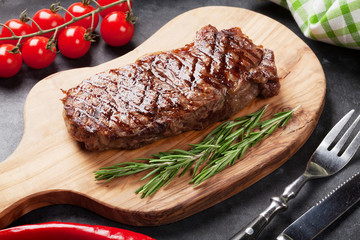 Grilled beef steak