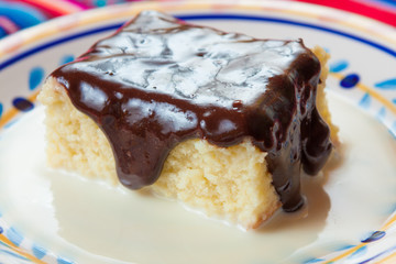 Coconut Cake with Syrup Chocolate