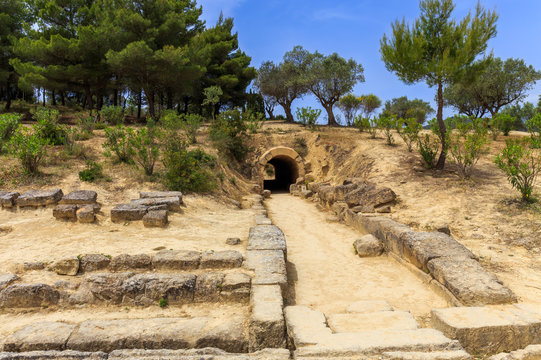 ruins in  Ancient Nemea, Corinthia, Greece, Europe