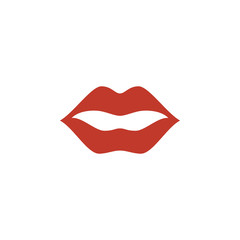 Lips Icon. Vector logo on white background