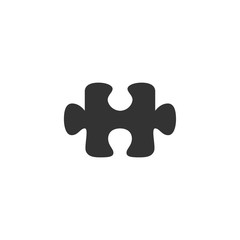 Puzzle Icon. Vector logo on white background
