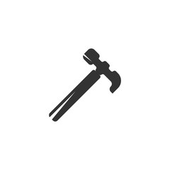 Hammer Icon. Vector logo on white background
