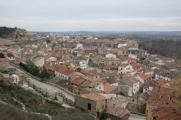 Fototapeta na wymiar Aerial view of San Esteban de Gormaz