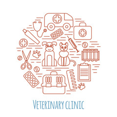 Fototapeta na wymiar Veterinary pet health care animal medicine icons set isolated