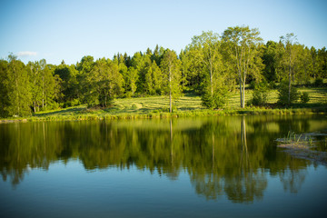 Obraz premium beautiful lake landscape in Sweden
