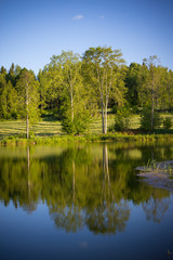 beautiful lake landscape in Sweden