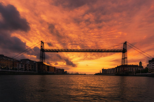 Fototapeta hanging bridge of vizcaya