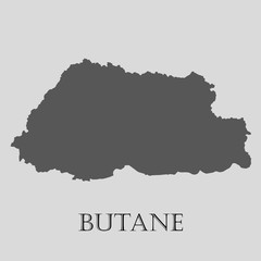 Black Butane map - vector illustration