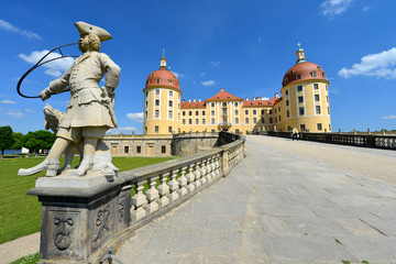 Fototapeta na wymiar Schloss Moritzburg, Jagdschloss, Barock, Schloss, Deutschland, Sachsen