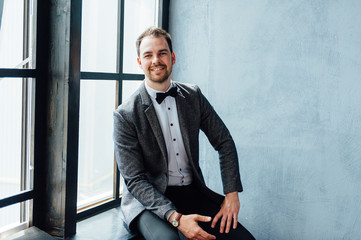 Man with happy facial expression