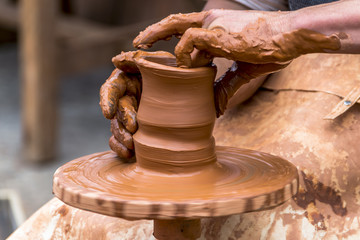 Potter at work