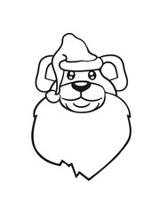 head, face, santa claus christmas nicholas winter gifts Santa Claus beard old polar bear sack