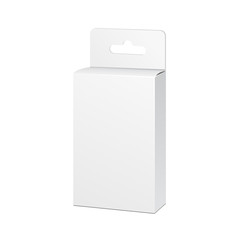 White Product Package Box Illustration Isolated On White Background. Mock Up Template Ready For Your Design. Product Packing Vector EPS10