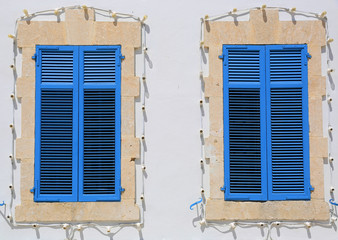 nice vintage blue windows