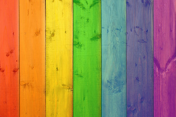 multicolored boards in colores of spectrum
