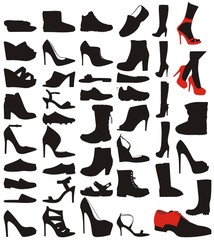  Shoe silhouettes - obrazy, fototapety, plakaty