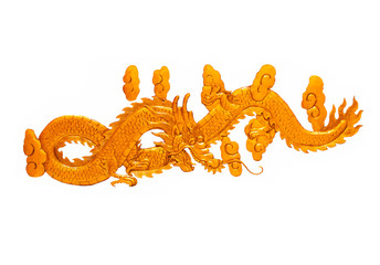 Fototapeta premium dragon fretwork,isolated on white