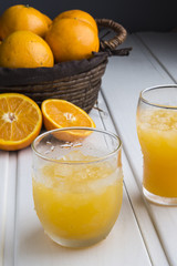 Orange juice ice