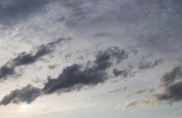 beautiful clouds at sunset as background