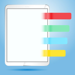 Conceptual image of blank computer tablet