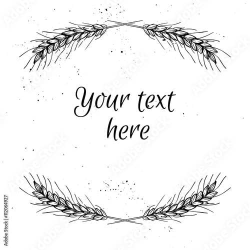 Wild Rustic Floral Wreath Vector Border Flower Laurel Wild Rustic Floral Wreath Vector Border Flower Laurel