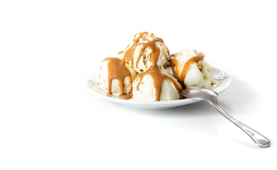 Homemade vanilla ice cream