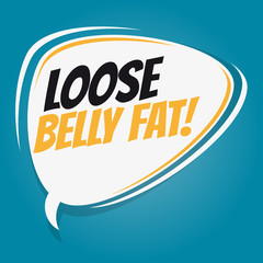 loose belly fat retro speech bubble