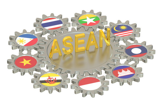 ASEAN concept, 3D rendering