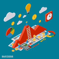 Fototapeta premium Business success, analytics, report, financial statistic, growth vector concept