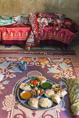 Traditional Egyptian / Nubian food served on a plate.