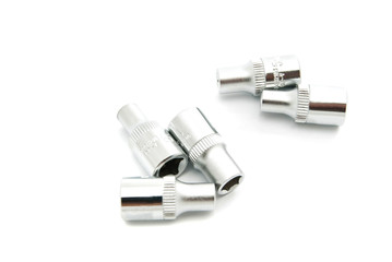 various iron heads on white