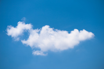 Single clouds on blue sky