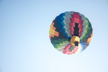 colorful of hot air balloons in blue sky