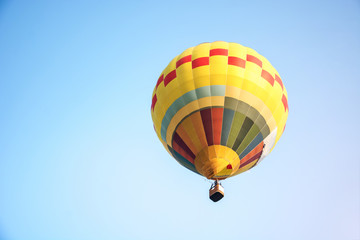 colorful of hot air balloons in blue sky