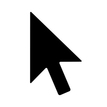 Computer mouse pointer cursor arrow flat icon for apps and websites