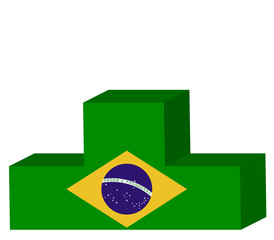 ブラジル　 国旗　表彰台　アイコン