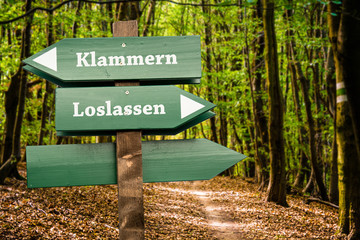 Schild 98 - Loslassen