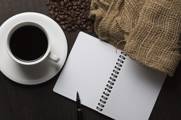 メモとコーヒー