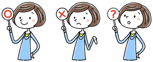 イラスト素材 ビジネスマン 回答 正解と不正解 Wall Mural ケイーゴ K