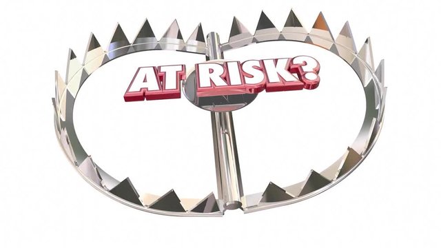 At Risk Danger Safety Bear Trap Words 3d Animation