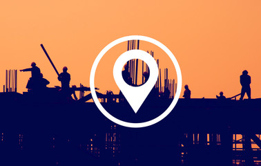Location Destination Navigation Pointer Concept
