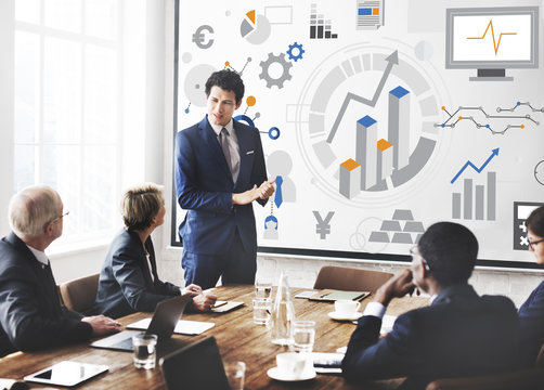 Success Goals Analysis Corporate Business Concept