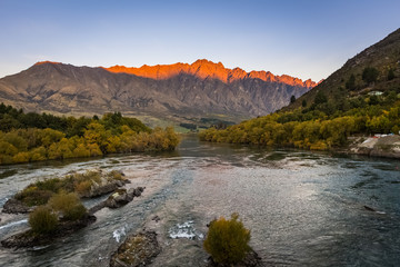 scenic at the remarkables during sunset