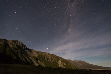 milky way above mountain