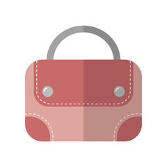 Hand bag isolated. Color flat icon and object. Fashion accessory.